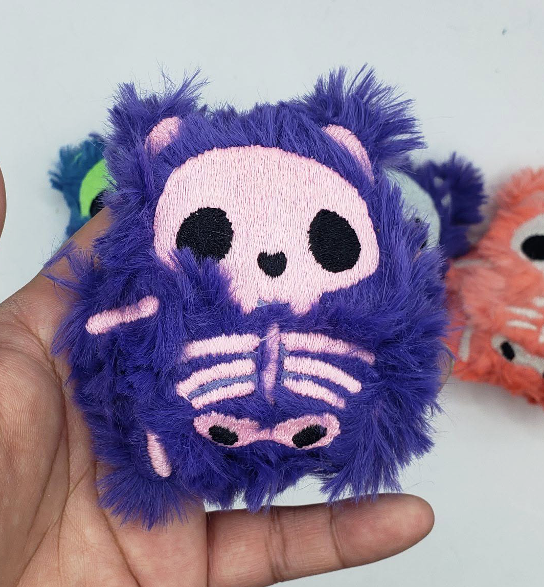 Purple and Pink Skelecat Plush - Glow In The Dark