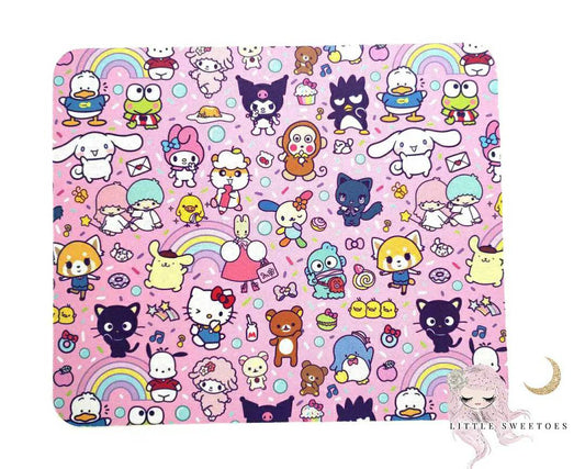 Kawaii HK- Mouse Pad- Pink
