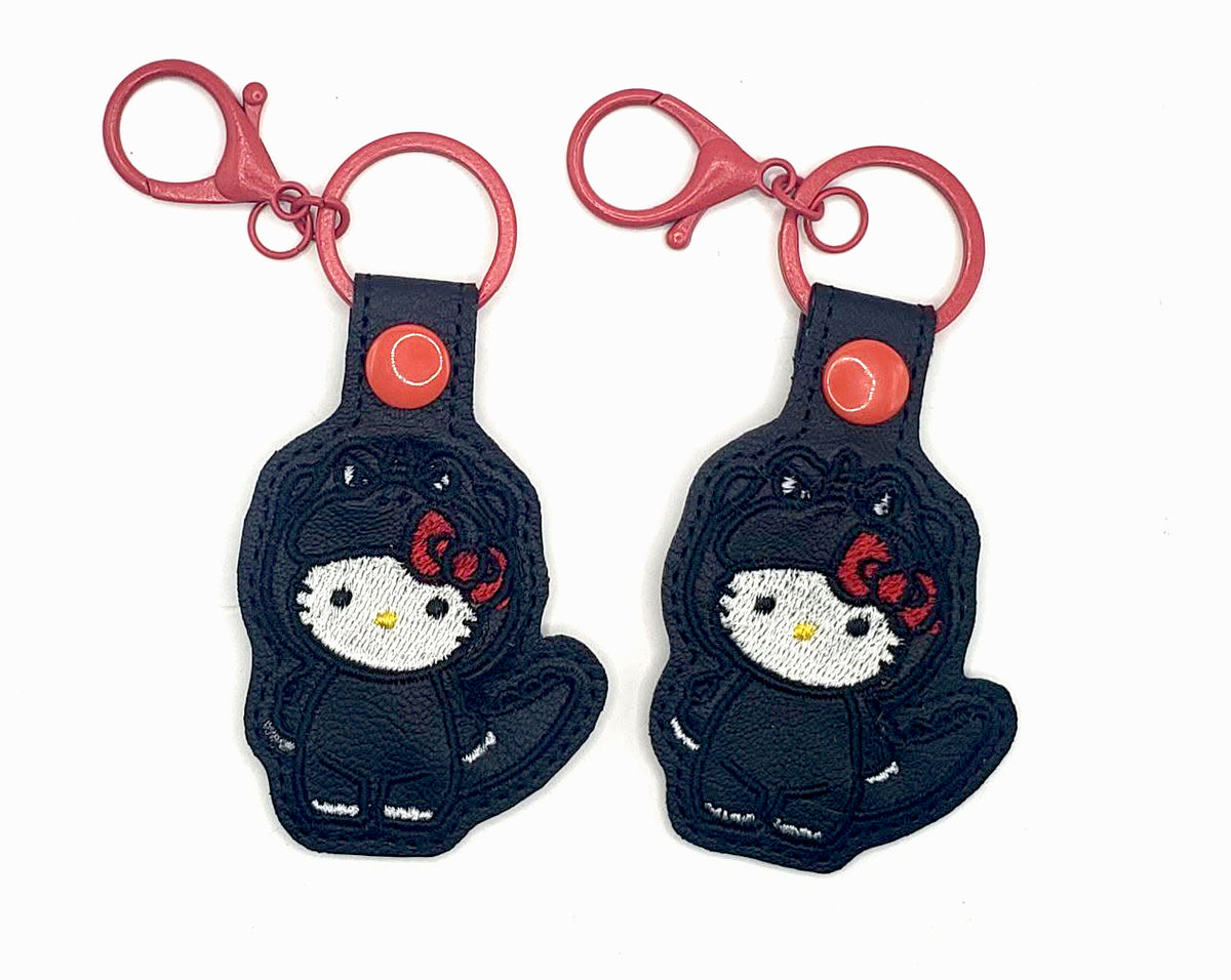 Hello Kitty <3 Godzilla Keychain