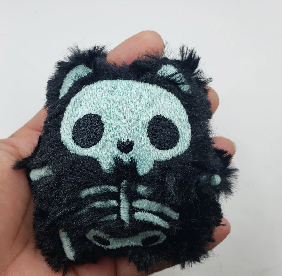 Black on Blue Skelecat Plush - Glow In The Dark